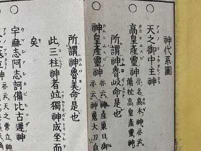 神代系図　掛軸　平田篤胤謹図識　明治2年 Amazon.co.jp: c 神代御系図 全 平田篤胤 木版 時代不明 神道 神社