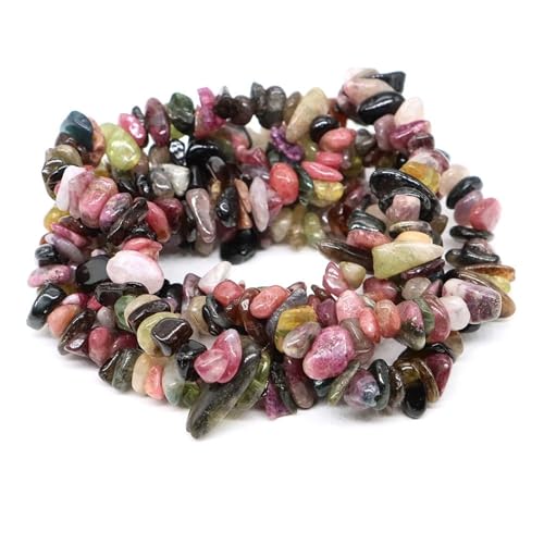 Perles de cristal flottantes gravier irrégulier trou percé fabrication bijoux