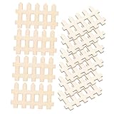 Mini valla de madera: adecuada para decoración de mini casas, proyectos de bricolaje, accesorios fotográficos, amplia gama de aplicaciones, divertida e interesante, mini valla.