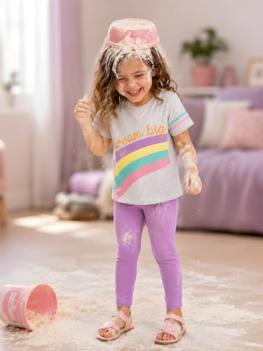 Image of Pilolo Kids Soft Cotton Lycra Solid Ankle Pocket Leggings for Girls