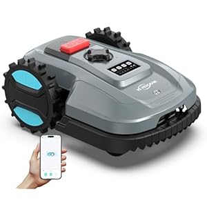 YARDCARE E400 Mähroboter mit 18cm Schnittbreite,App Steuerung,Max. bis zu 400m²,Regensensor,20-60mm Schnitthöhe,Rasenmäher Roboter mit IPX5 System,Weniger als 60 dB