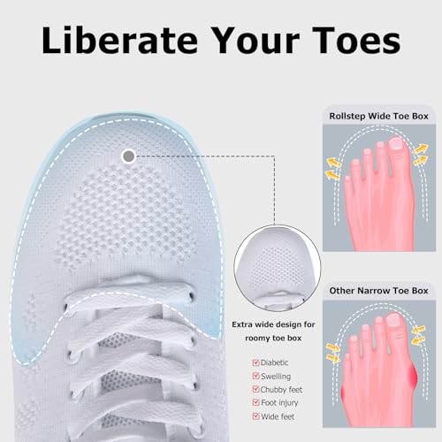 Image of Git-up Women's Arch Support Walking Shoes, Breathable Wide Toe Box Nursing Work Shoes for Plantar Fasciitis