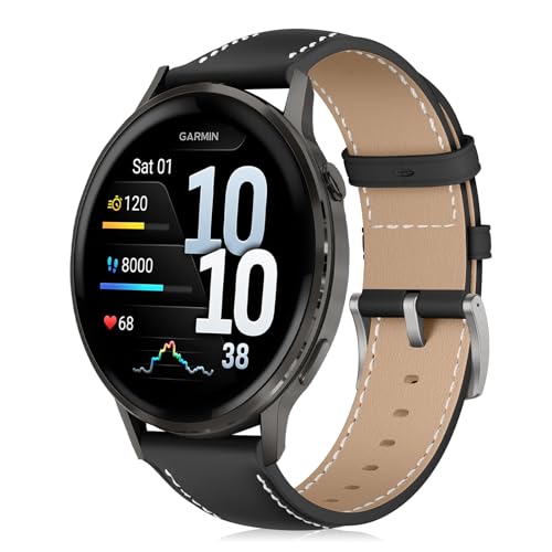 [VanHooc] ���v�o���h for Garmin Venu 4/3 45mm/Forerunner 570 47mm/Forerunner 265/255/255 Music �_�炩�� ������� PU���U�[ �����x���g Quick Release �r�W