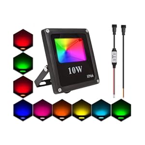 LED Flood Lights,10W /20W Smart WS2811 led Full Color Pixel RGB Flood Light, led addressable Pixel floodlight DC12-24V;IP66Waterproof (1PCS-WS2811-10W)