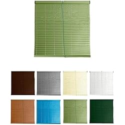 Persianas Mallorquinas Verdes JARDIN202 - Persiana de PVC Alicantina con Polea Metálica | Persiana Enrollable | Estor Enrollable para Ventanas, Puertas, Salón y Cocina | 125 x 160 cm (Verde Oliva)