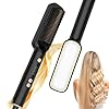 Brosse Lissante Pour Cheveux, Brosse Lissante, Brosse Chauffante Lissante 2 en 1 Avec Générateur Ionique Et Miroir Intégré, 6 Réglages De Température