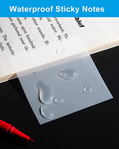 450 Sheets Transparent Sticky Notes Set - 3X3 Inch Clear Sticky Notes Tabs Colorful Waterproof Self-Adhesive For Books Annotation, See Through Sticky Notes For Tracing Paper, School & Office (9 Pack) #TOP6