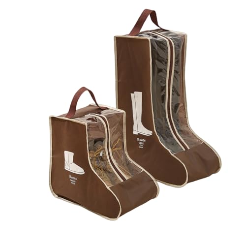 Lot de 2 sacs de rangement portables pour bottes courtes et bottes hautes, sacs de protection pour chaussures, manchons de voyage