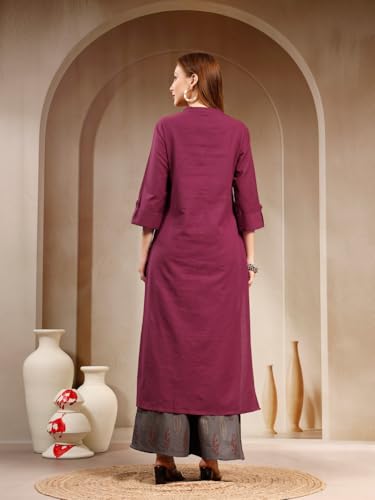 Image of Pistaa's Women's Cotton Solid Readymade Salwar Suit Set