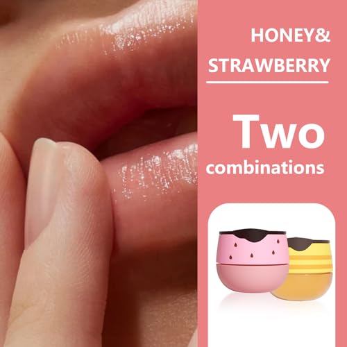 FunnAura 2PCS Moisturizing Honeybalm Lip Balm, Honey & Strawberry Balm UK Lips for Day & Night Lip Care - Image 8