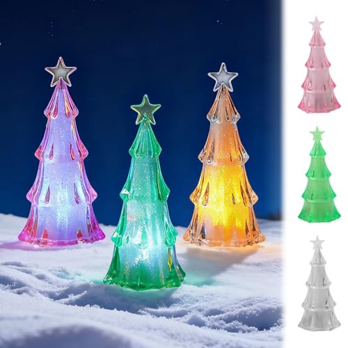 LETTERASHQP 3 Stück LED Christbaum Weihnachtsbaum mit Beleuchtung...