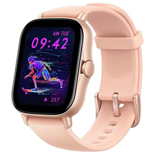Novo Amazfit GTS 2 Nova Versão A1969 Smartwatch Armazenamento de Música e Reprodução Smartwatch Alexa Relógio embutido para telefone Android IOS (pink)