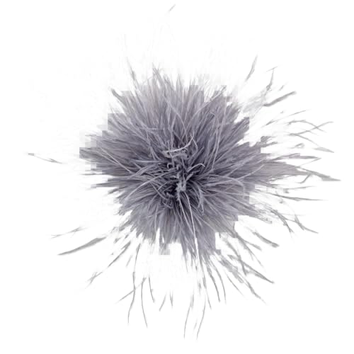 Damen Federbrosche,Natürliche Straußenfeder Ansteckbrosche Federbrosche Feder Blume Brosche Pins Kleid Zubehör Fascinators Kostüme Dekor...