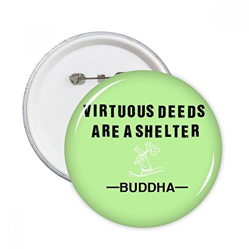 Bouddha badge ronde pins vêtement décoration citation zen