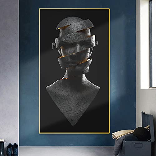 Poster femme abstraite nordique pour habiller un grand mur de salon