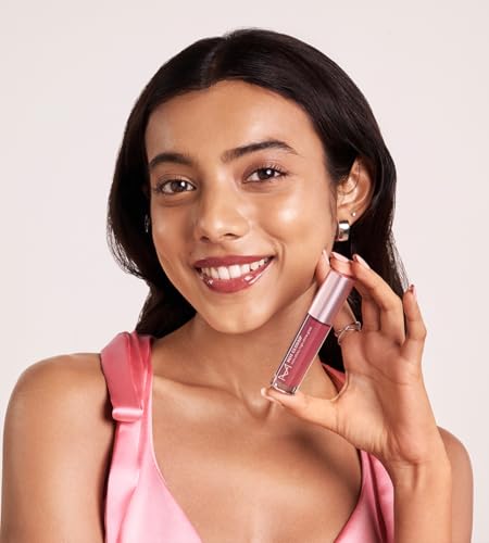 Image of House Of Makeup Non-sticky gloss | High-shine lip gloss for pigmented lips | Lip gloss with hyaluronic acid | Zero stickiness (Berry Discreet)