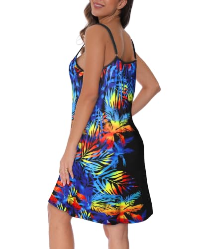 Image of JOELLYUS Summer Dresses for Women Spaghetti Strap Button Down Casual Sundress Beach Cover Up Dress with Pockets 2026