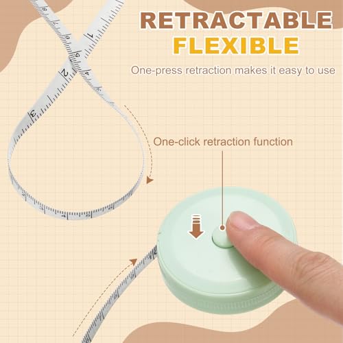 Cinta métrica suave retráctil 6 piezas 1.5 m doble escala miniatura 4