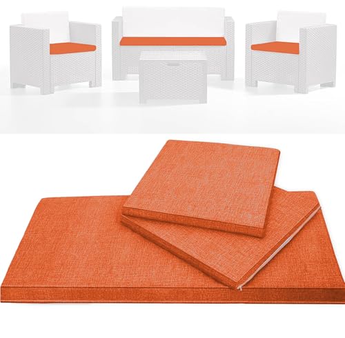 HAND Tris di Cuscini da Esterno Sfoderabili per Poltrone e