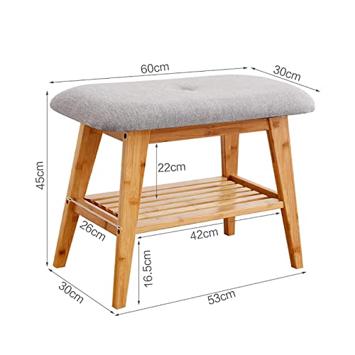 Banc à chaussures moderne meuble de rangement entrée en bois