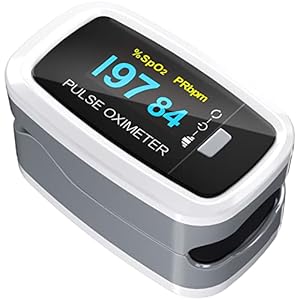 Pulse Oximeter Fingertip, Blood Oxygen Saturation Monitor, Heart Rate Monitor and SpO2 Levels, Portable Pulse Oximeter…