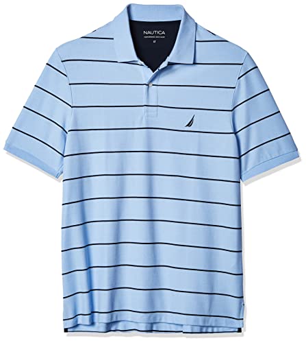 Nautica Men's Big and Tall Classic Short Sleeve Striped Polo Shirt
