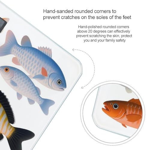 Báscula digital de baño Different Fish con pantalla amplia miniatura 4