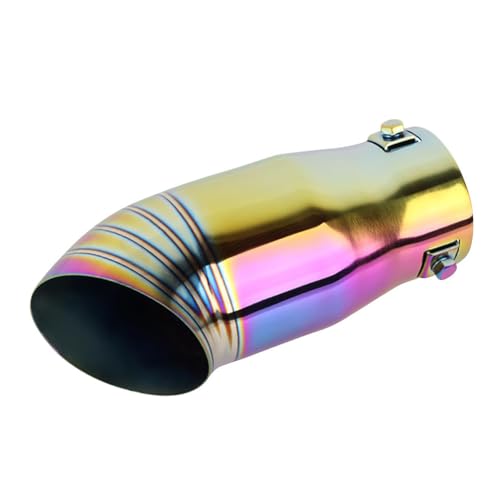 srasakan 車用 マフラーカッター ストレート式 スクエア 口径2.5インチ エキゾーストチップ ステンレス製 排気管 マフラー パイプ テールパイプ 外装 パーツ カスタム 大型車 軽自動車 取付直径38-53mmに対応 ネオン色