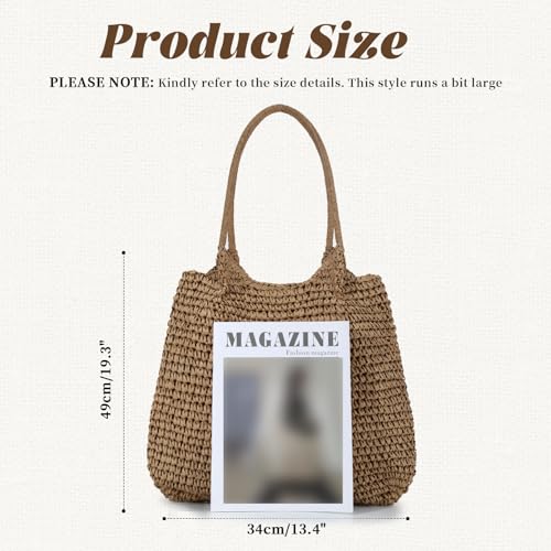 Bolso playero tejido grande para mujer miniatura 4