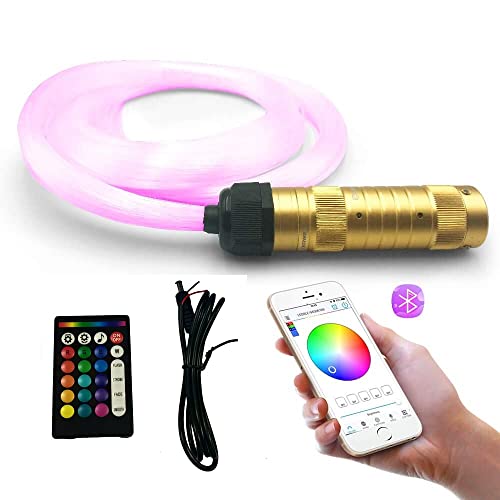 Image of CLOUDSALE Smart Bluetooth LED Fiber Optic Lights Kit for Car Use /Ceiling Star Lighting, 380 Pieces 9.8f 0.03in Optical Fiber with 7W RGBW Smart Light Engine (APP+ Remote)