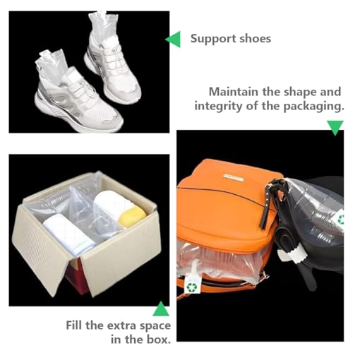 LONZIKP 100 Stück Luftpolsterkissen Luftkissen Lufttaschen Verpackungsmaterial Polstermaterial für Versand