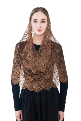 Wgior Spanish Infinity Veils for Church Lace Chapel Veils Catholic Church Veil Latin Mass Head Covering Scarf Mantilla2