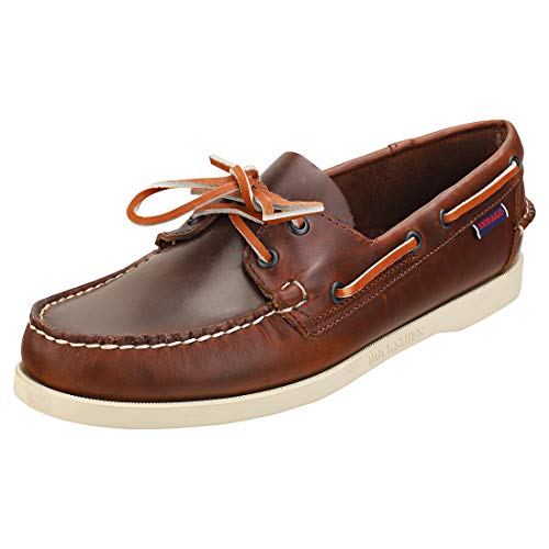 Sebago men's docksides portland waxed 70000g0 boat shoes (brown 9…