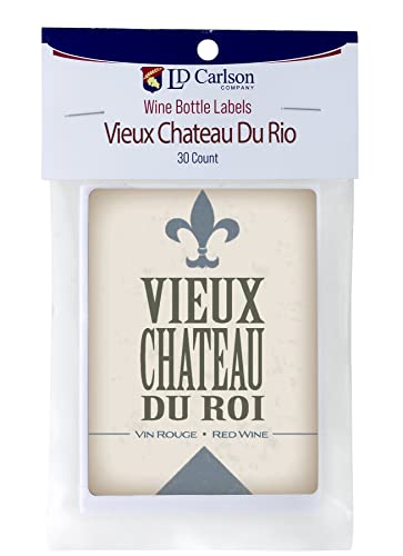 Vieux Chateau Du Roi Wine Labels 30/Pack Varietal Collection