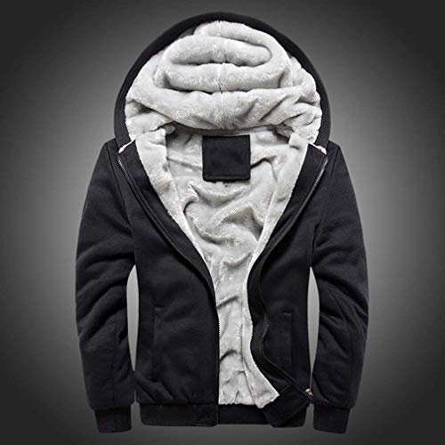 EISHOW Plus Size Mens Warm Winter Hoodie Fleece Suit Coat Full Zip Up Plus Velvet Thick Zipper Sweater Parka Jacket Outwear2