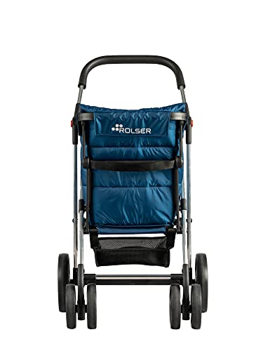 Klappbarer Einkaufstrolley Rolser Basquet Polar 4 große Räder (2 drehbare) - Marino – Bild 4
