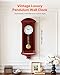 VEVOR Grandfather Vintage Wall Clock, 26.7 in Wooden Wall Clock with Pendulum Pine Wood & MDF Wall Clocks with Quartz Movement Quiet for Living Room Bedroom Home Decor Gift