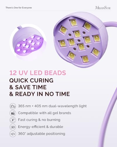Image of MelodySusie Gooseneck Cordless UV Nail Lamp P-ArtM2 Light for Nail Tips
