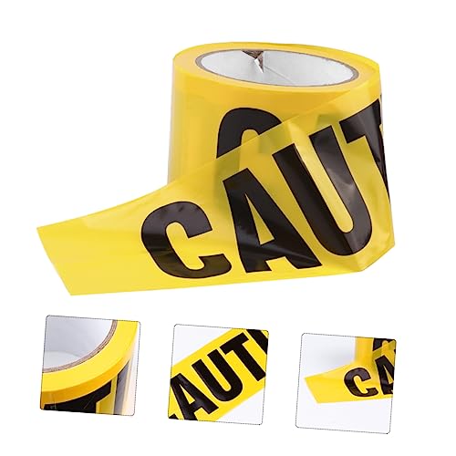 KICHOUSE 1Pc Halloween Caution Tape Warning Tape for Spooky Decorations Crime Scene Cordoning Lightweight for Parties Bars Haunted Houses