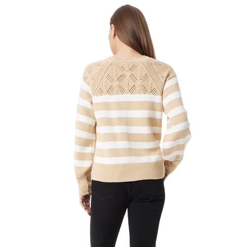 Sam Edelman Women's Joy Novelty Yoke and Cuff Pullover Sweater Standard4