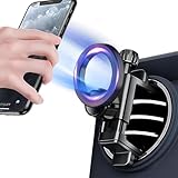 Car Phone Mount Round Vent, Magnetic Phone Holder for Car, Compatible with Mercedes-Benz A/B/C/E/S-Class, Mini Cooper, SMART 451/453 - Compatible with MagSafe iPhone 12/13/14/15/Mini/Pro/Pro Max