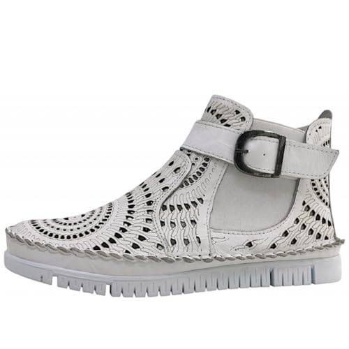 Gemini 382437-01 Blanc : sneaker homme légère, chaussure de ville blanche confortable
