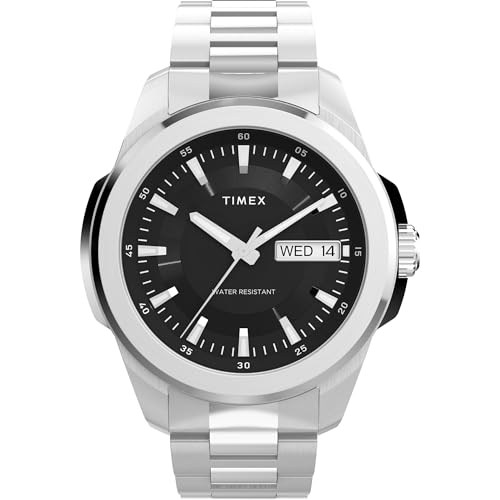 Image of TIMEX Essex Black Round Dial Analog Men's Watch - TW2Y21000UJ