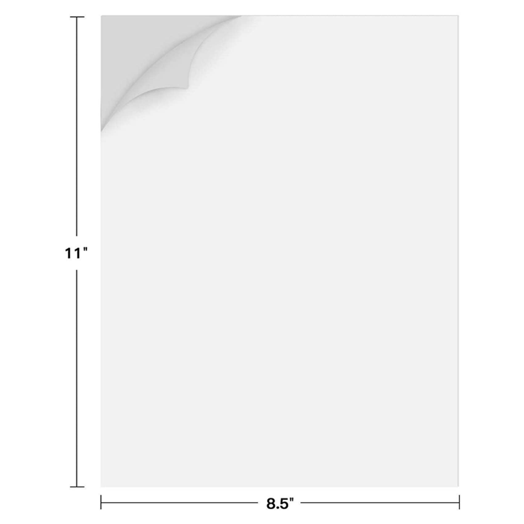 Papel adhesivo vinílico impermeable imprimible premium para inyección de tinta e impresora 210 x 280 mm 150 hojas de papel adhesivo mate