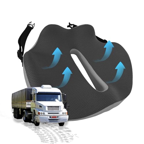 YHJQWDZ Truck Seat Cushion Upgrade(X-Large) - Ultimate Relief for Long Hauls! Premium Memory Foam Fatigue & Pressure Points. Essential Semi Truck Accessories for Drivers