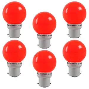 Havells Adore 0.5W B22 LED Bulb (Red, Pack of 6)