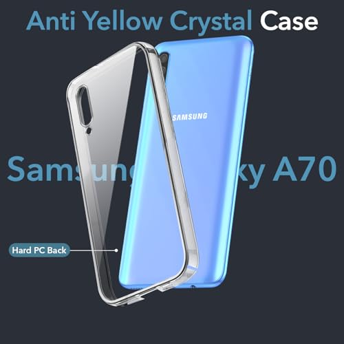 Image of Jkobi Lifetime Anti-Yellow Clear Back Cover Case for Samsung Galaxy A70 | A70s (Sleek Hard Crystal | Shockproof and Camera Protection)
