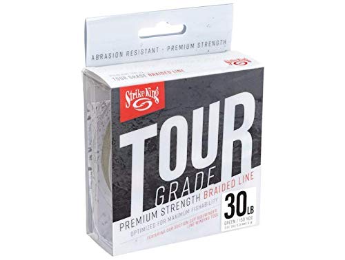 Strike King Tour Grade Braid Fishing Line, 150-Yards, 30-Pound, Green