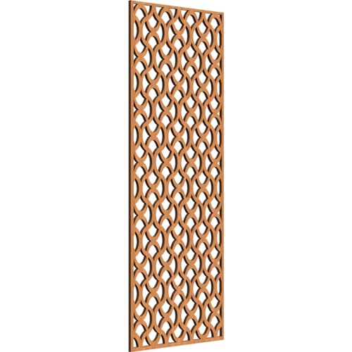Image of Resort Decorative Pierced Fretwork Wood Wall Panels, 19 3 /8 inchW x 49 3 /8 inchH x 3 /8 inchT, Cherry
