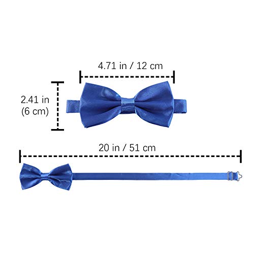WELROG Noeuds papillon pré-attachés pour mariage Noeud papillon réglable Cravate (Noir) - Image 4